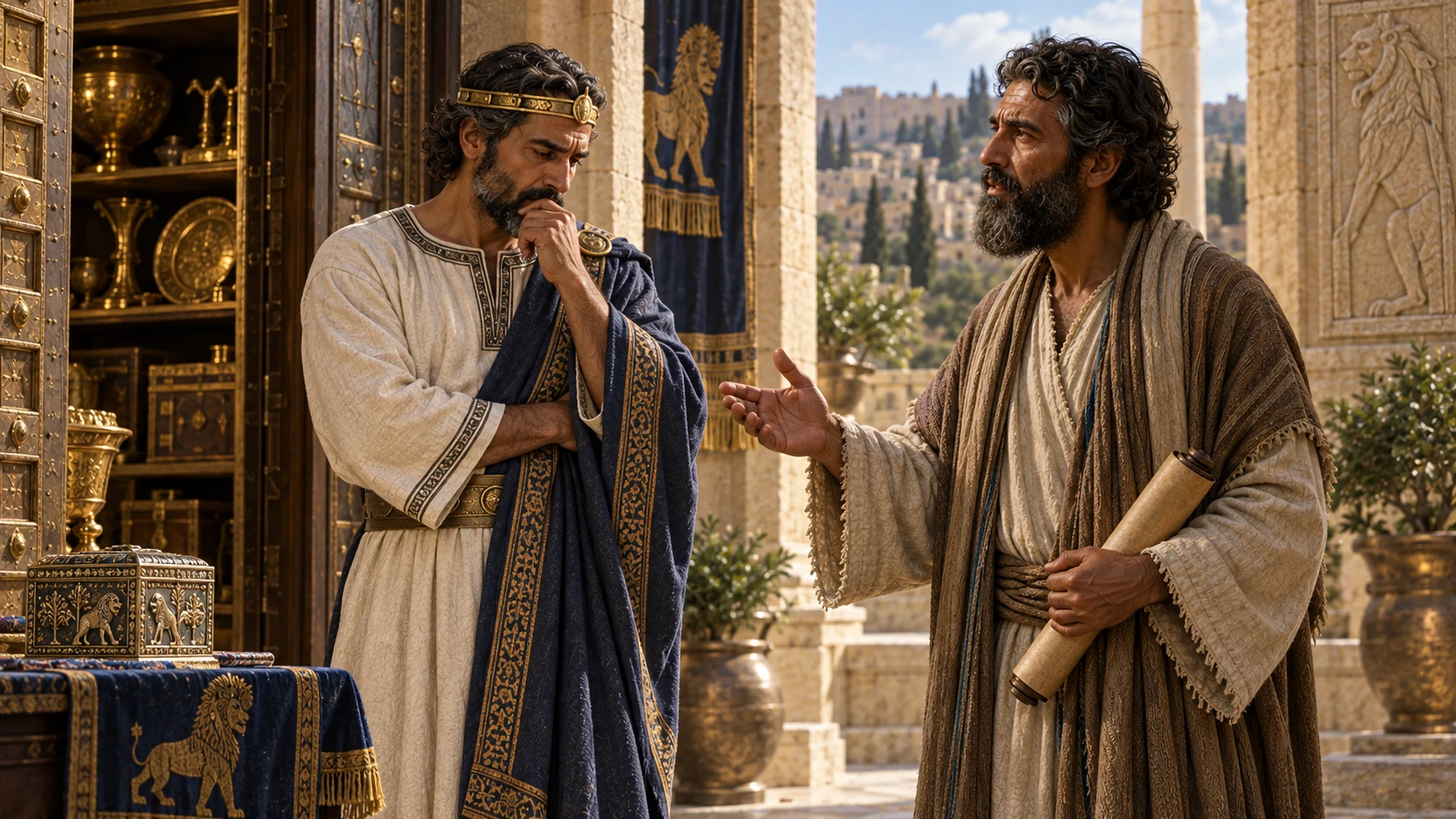 Isaiah warns that the wealth and some descendants will one day be taken to Babylon.