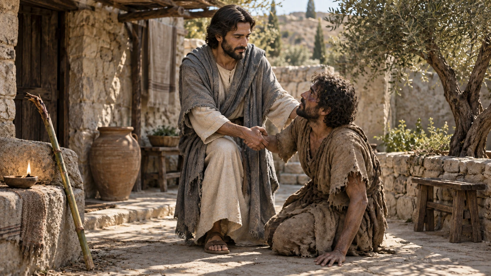 The chosen servant brings justice without crushing the bruised or extinguishing faint hope.