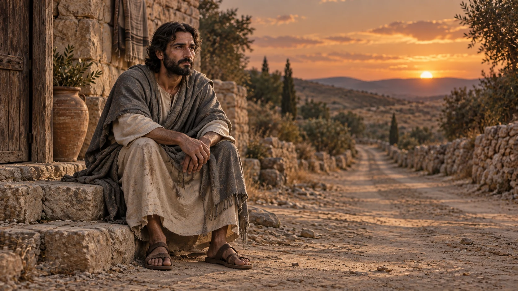 Alone after labor, the servant voices weariness yet entrusts his case to God.