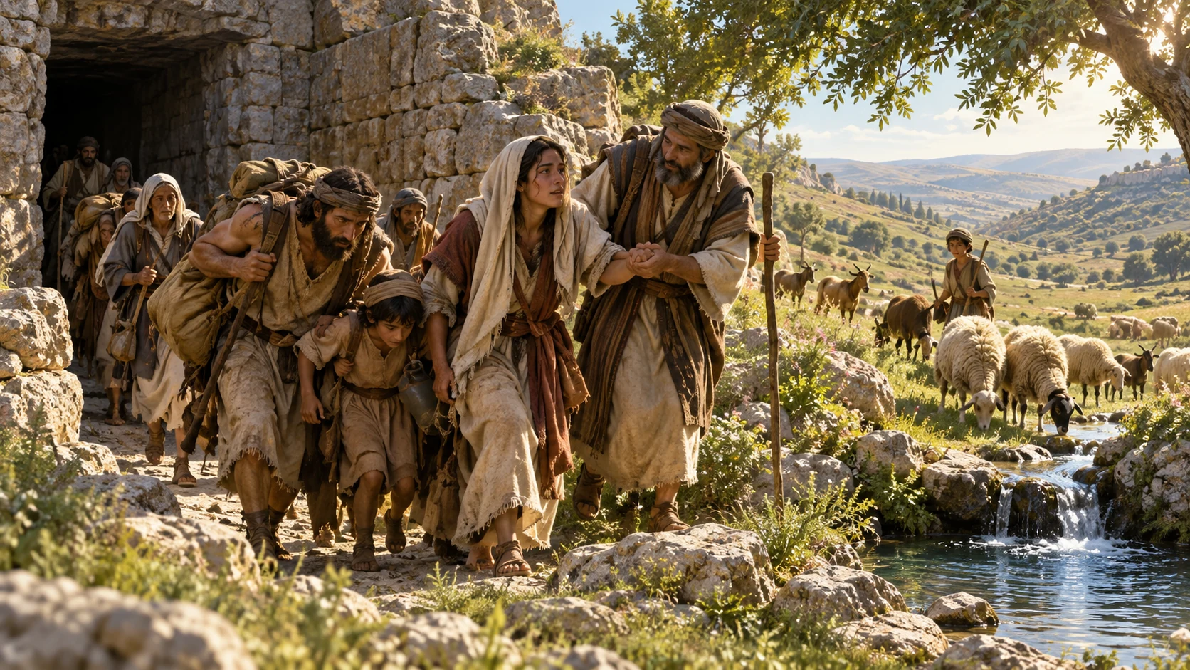 Those released from darkness find pasture and springs along the road.