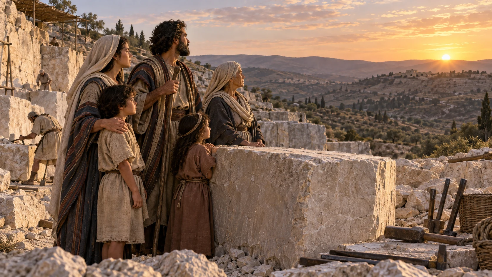 A family remembers the small beginning from which Israel grew through Abraham and Sarah.