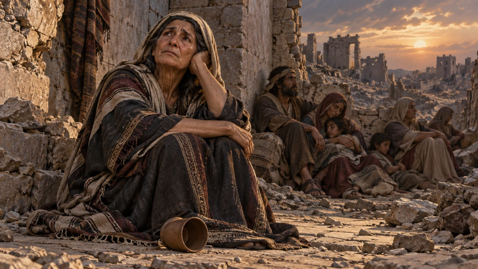 The afflicted city is pictured amid loss without graphic display of her children’s suffering.