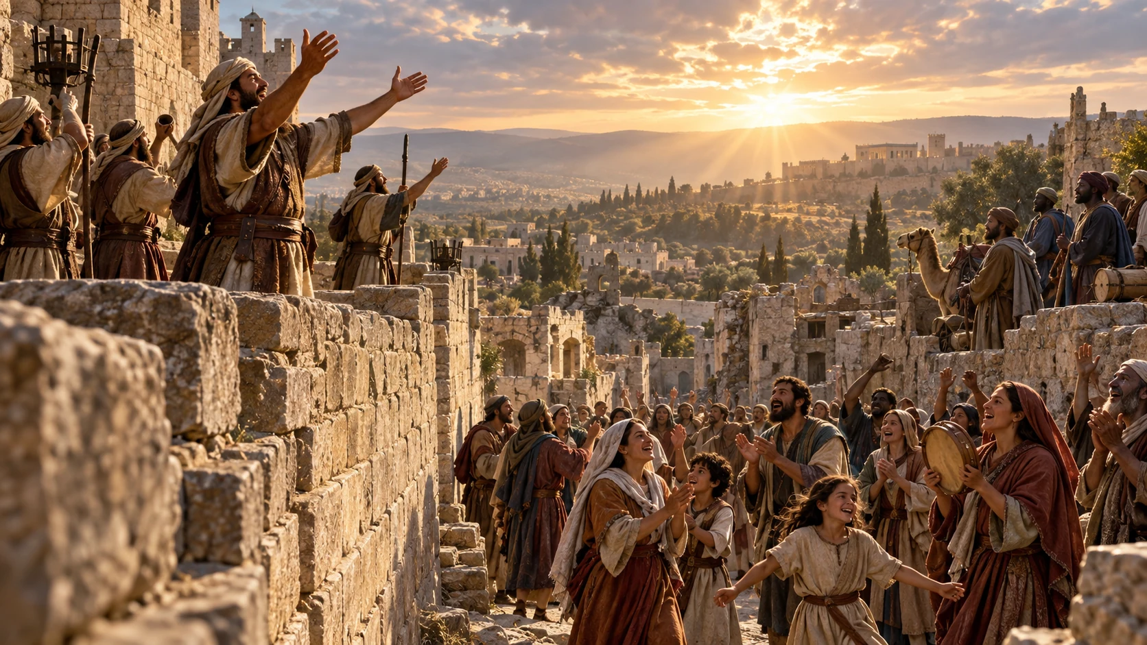 Jerusalem’s lookouts and ruins answer the herald with joy seen across the nations.