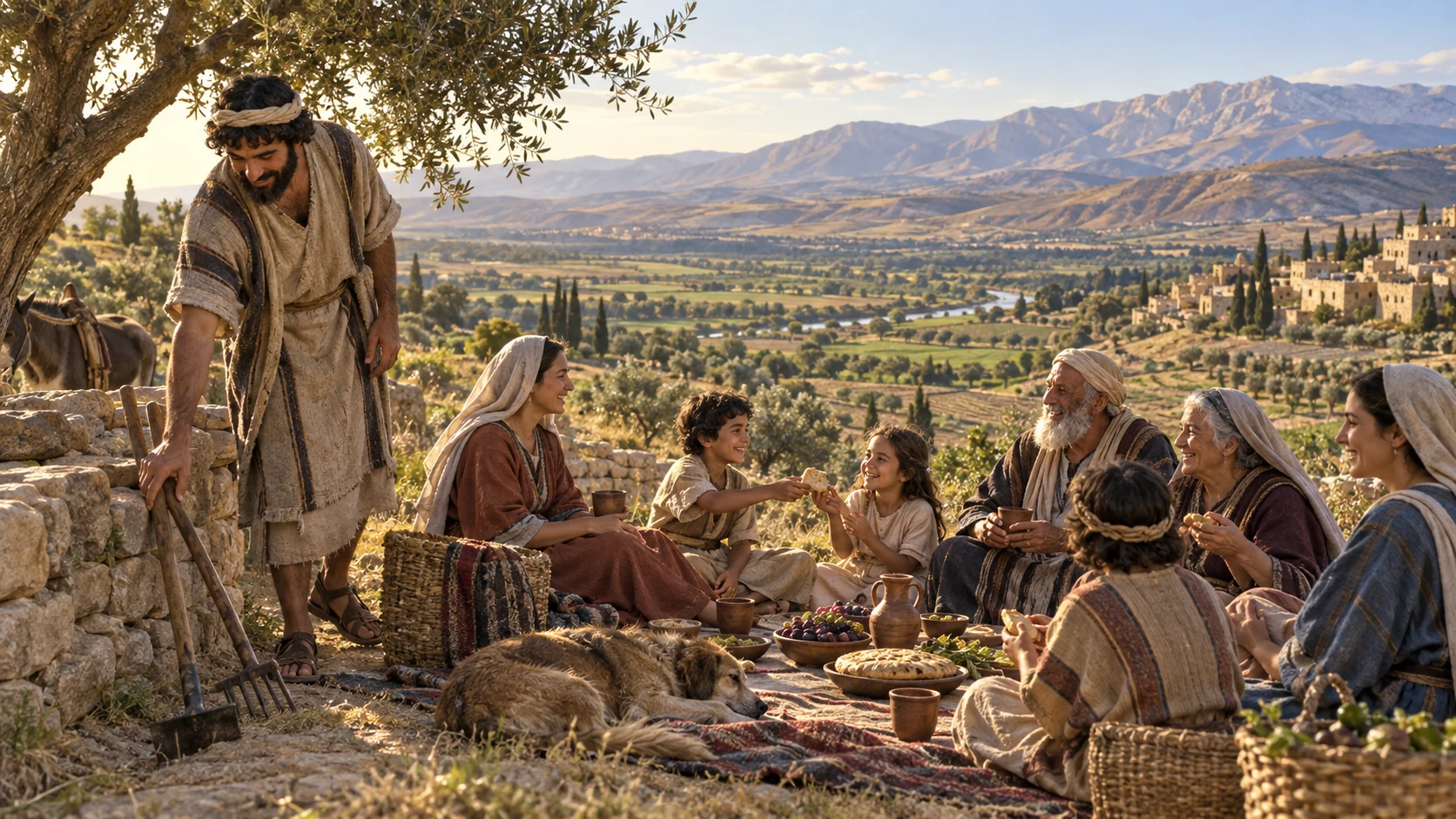 Families lay aside ordinary work and rejoice together above the promised valleys of Jacob.