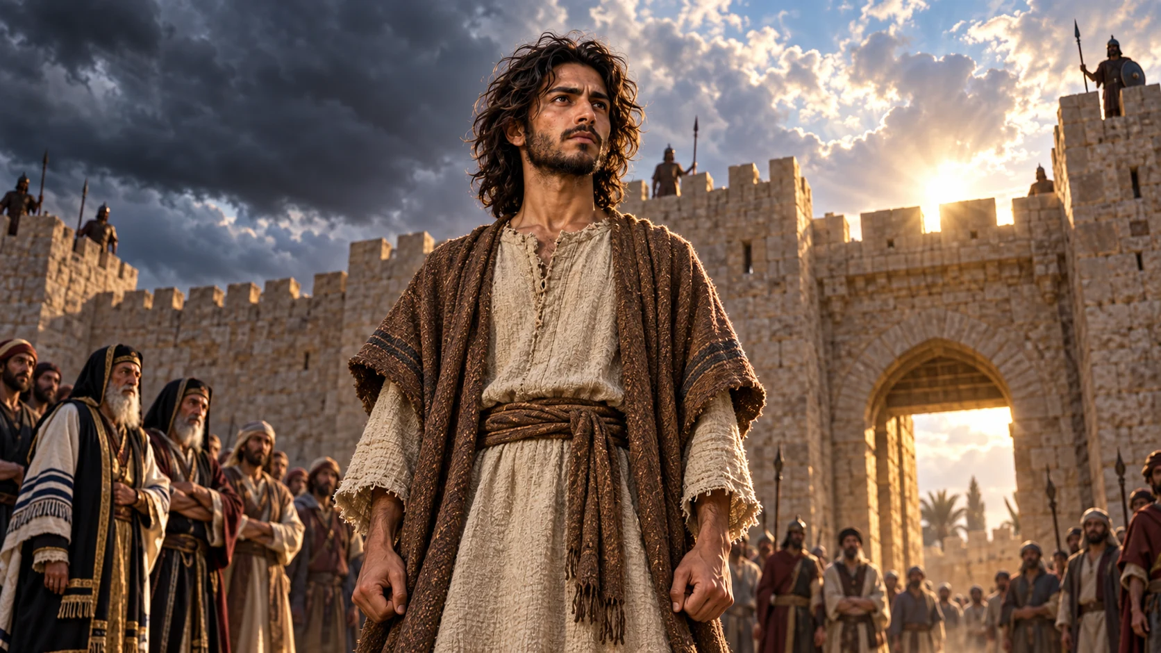 Jeremiah stands at Jerusalem’s gate, resolute before officials and townspeople.