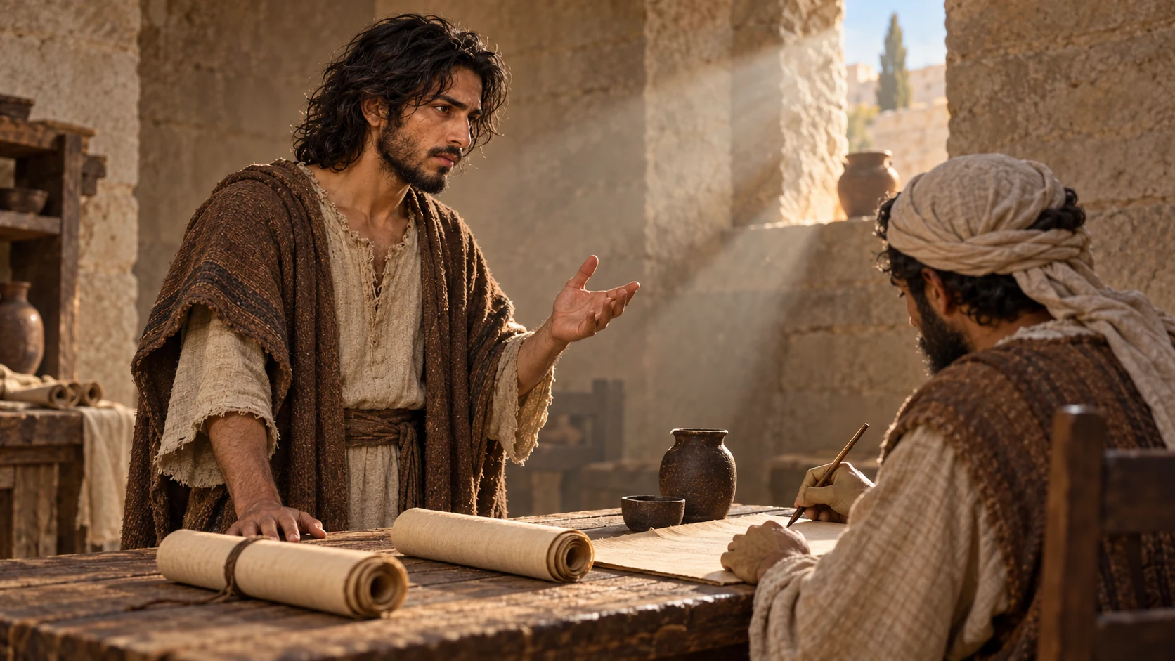 Jeremiah dictates a sober answer to a scribe.