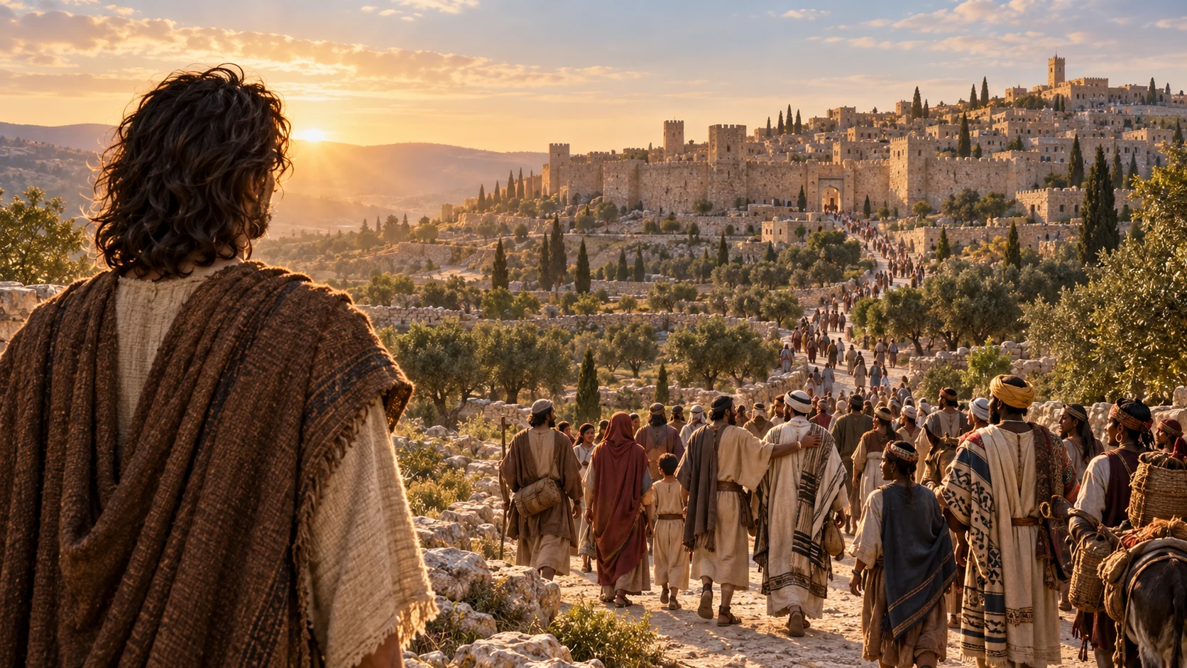 Jeremiah sees many groups approach Jerusalem together in a future-looking vision.