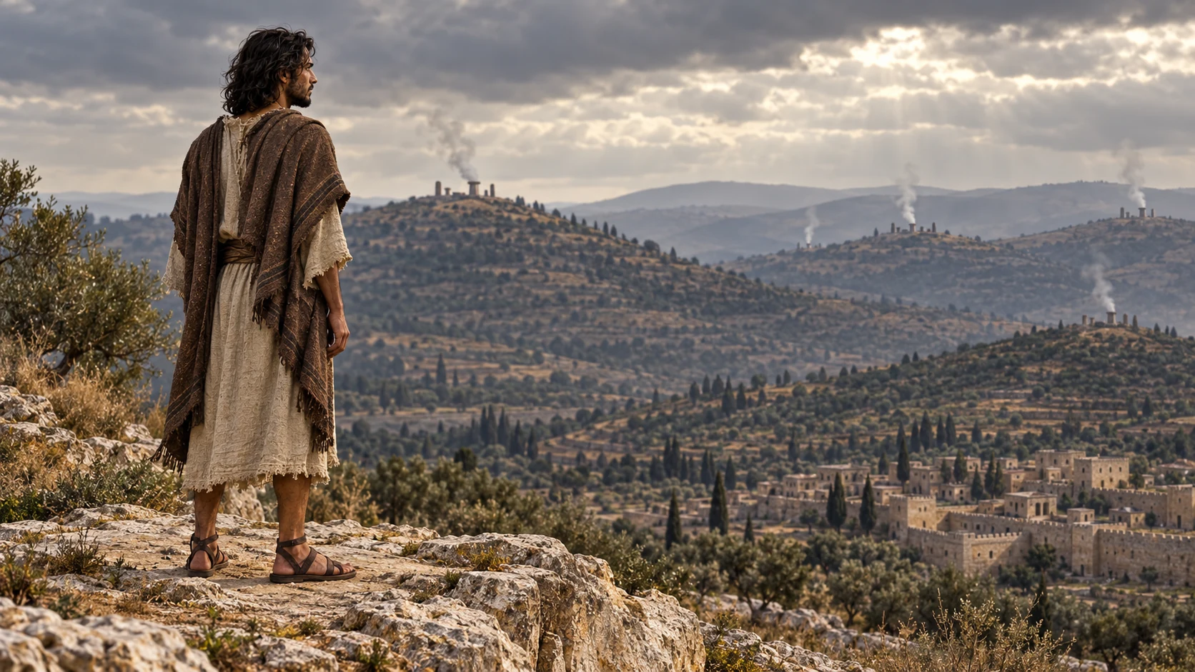 Jeremiah looks north across hills where high-place shrines still smoke.
