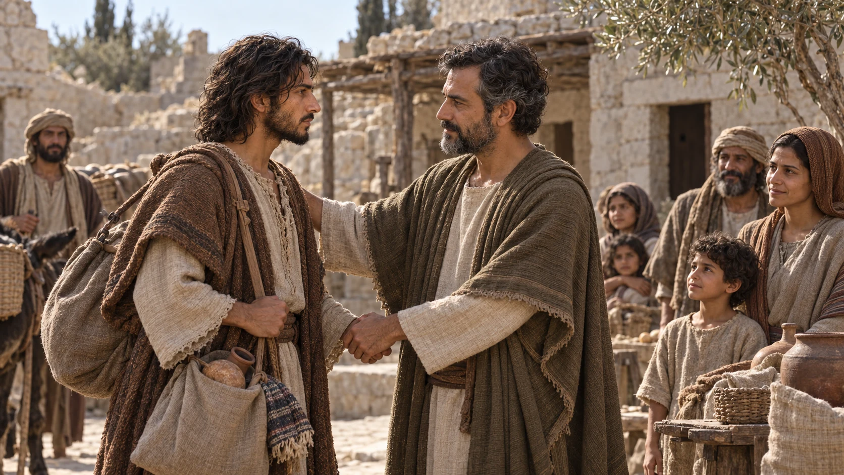 Gedaliah welcomes Jeremiah to the settlement.
