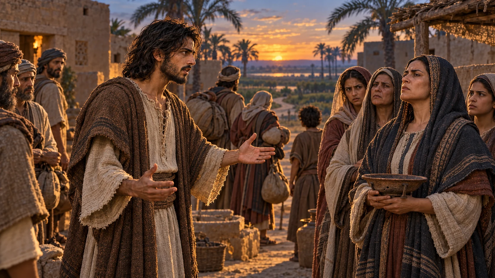 At dusk Jeremiah speaks while resolute women and wavering families face different roads.