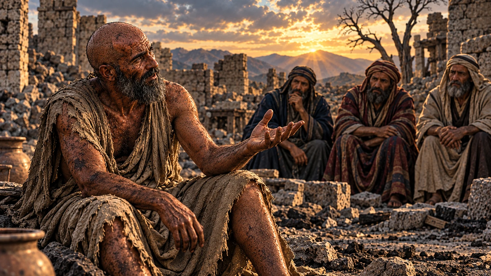 Job questions how his friends have helped the powerless.