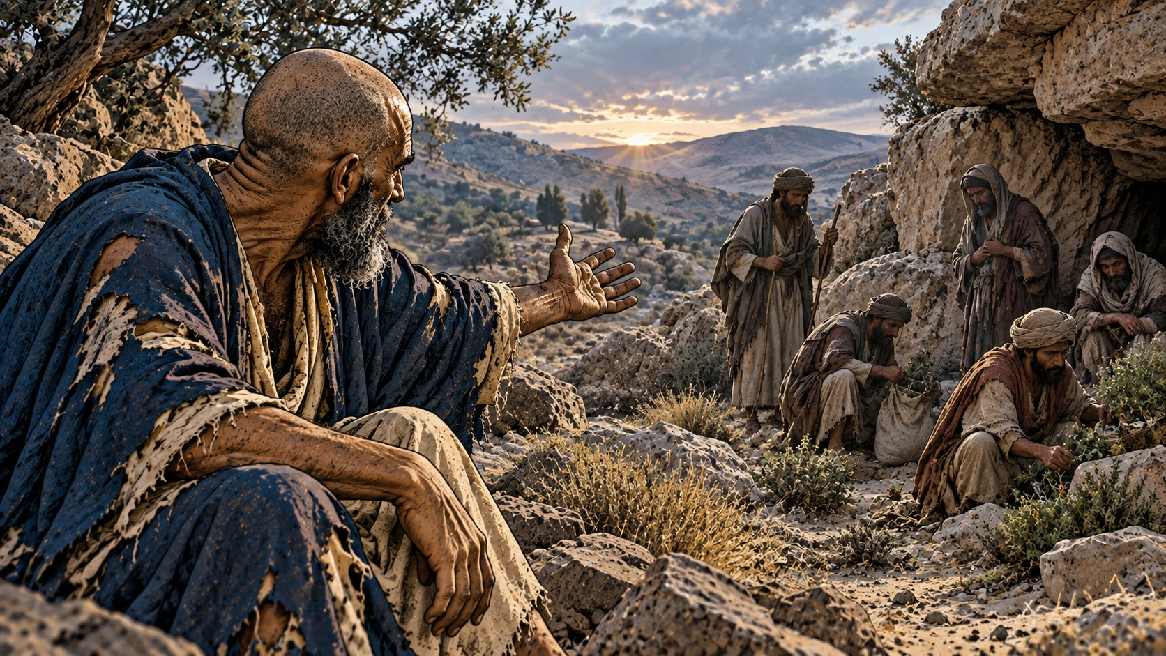 Job speaks of marginalized wanderers sheltering in a dry ravine.