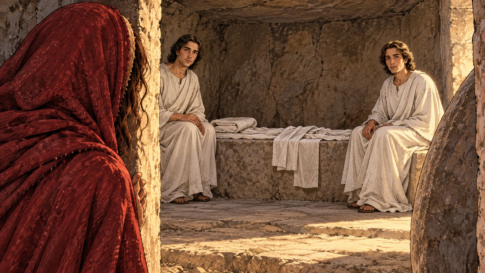 Two Angels in the Tomb.