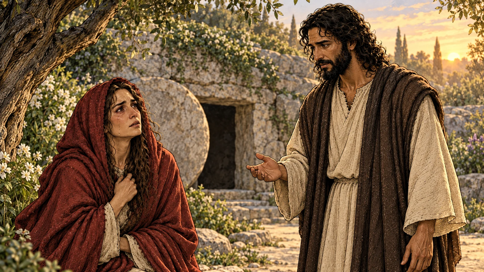 Mary Mistakes Him for the Gardener.