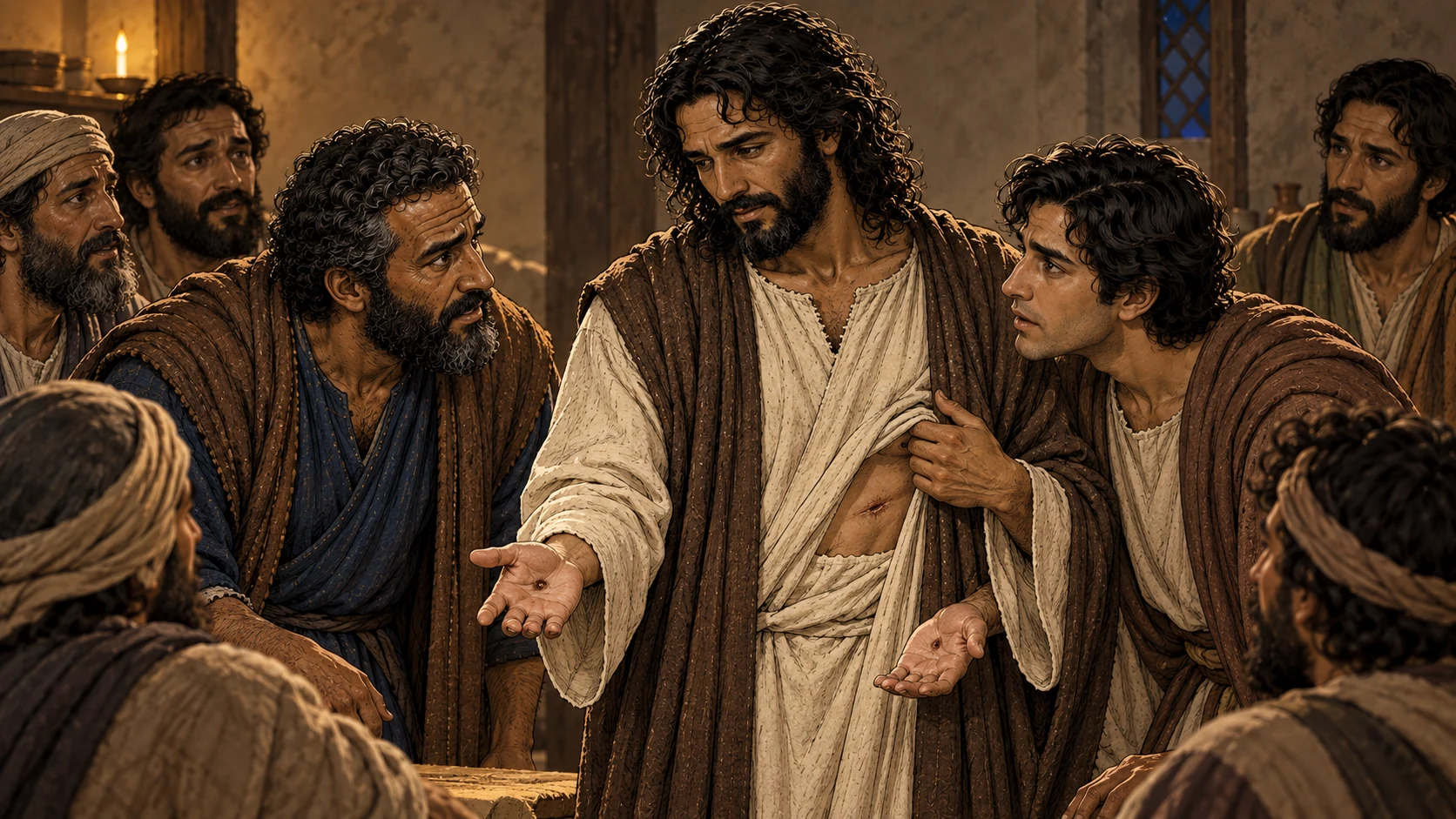The Disciples See His Wounds.
