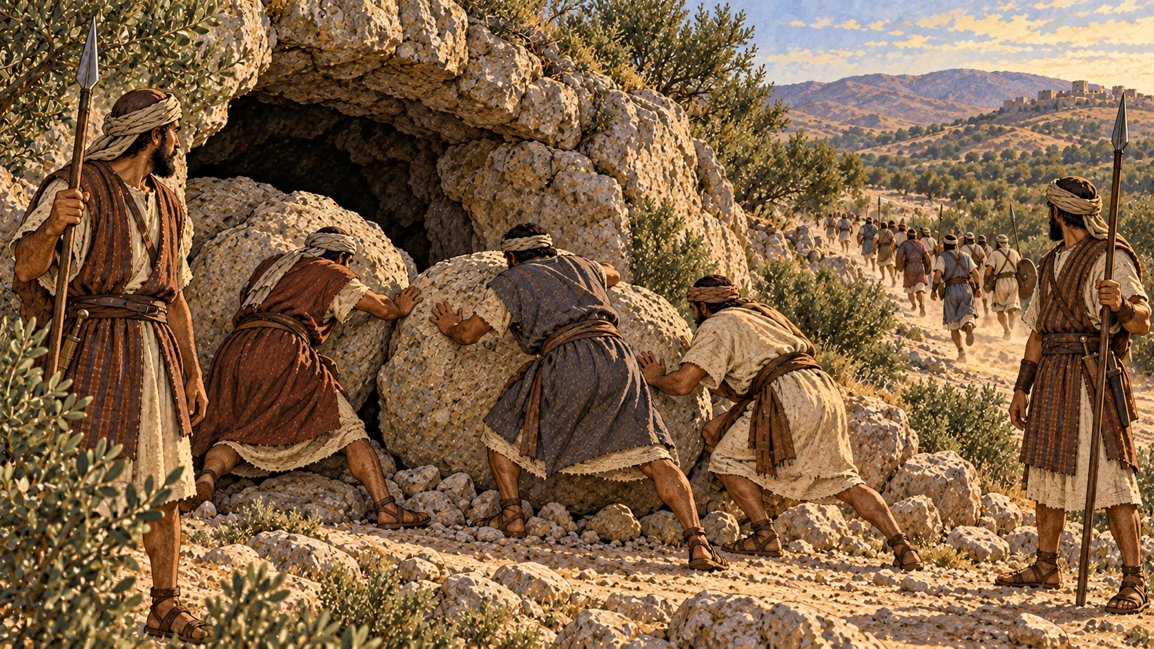 The cave guarded