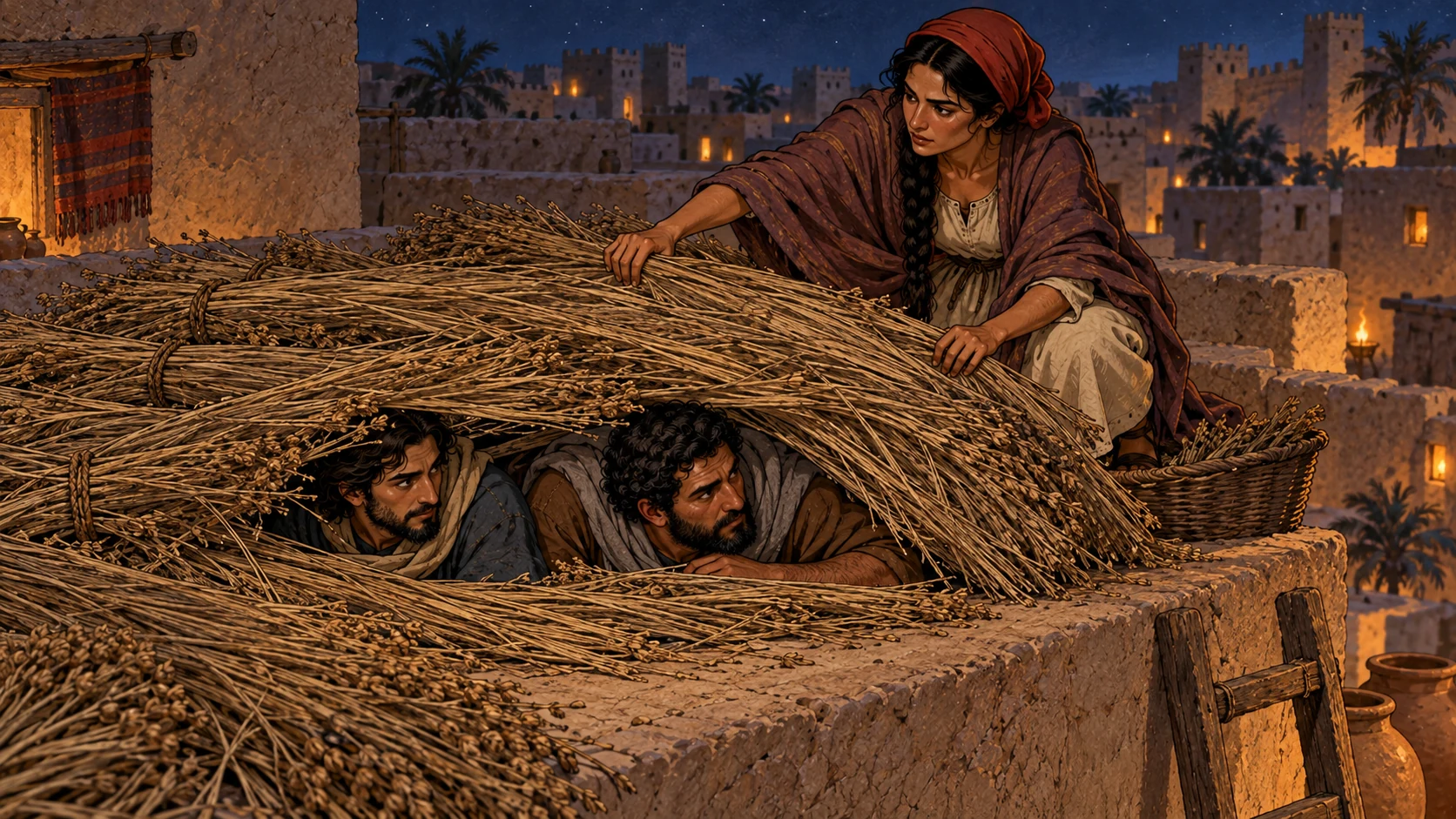 Hidden beneath the flax