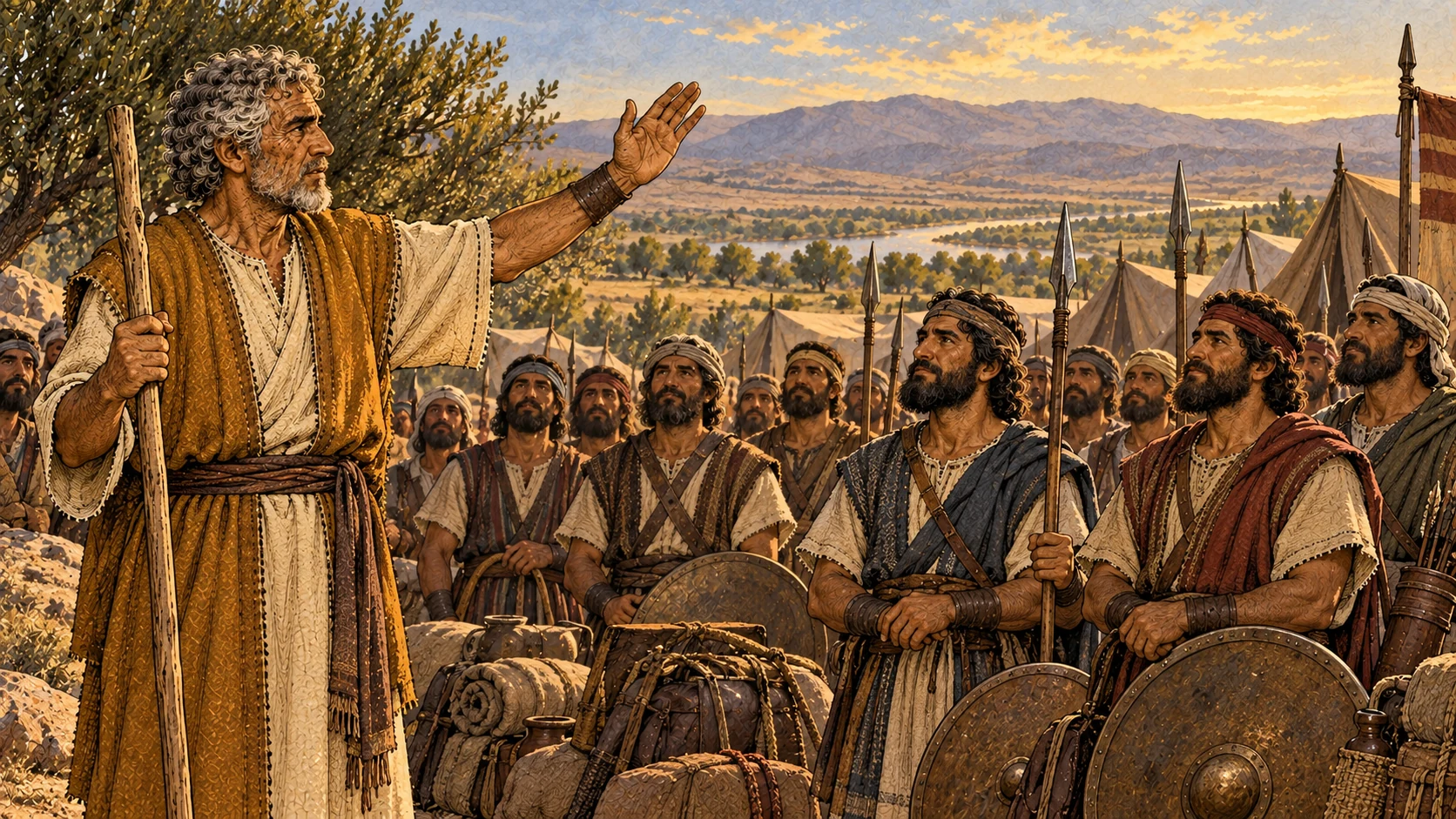 Joshua sends the eastern tribes home