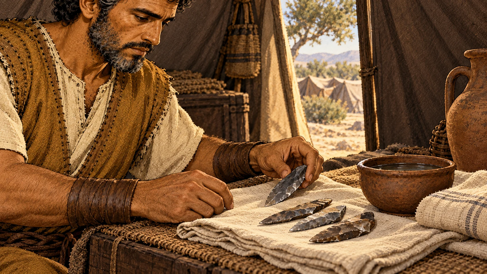 Flint knives at Gilgal