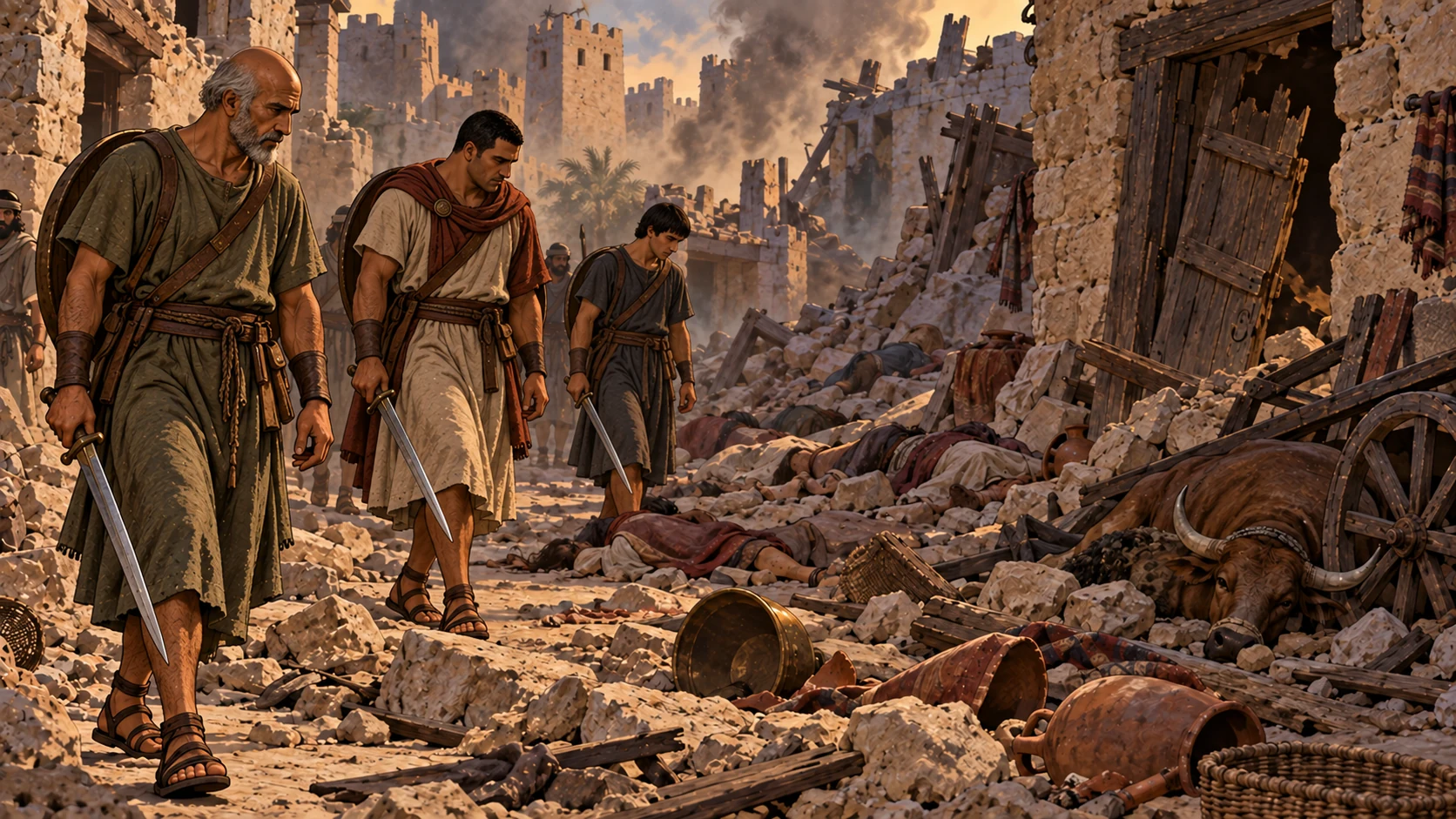 Destruction in the city