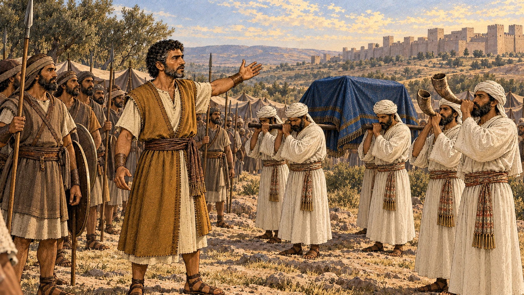 Priests and armed men