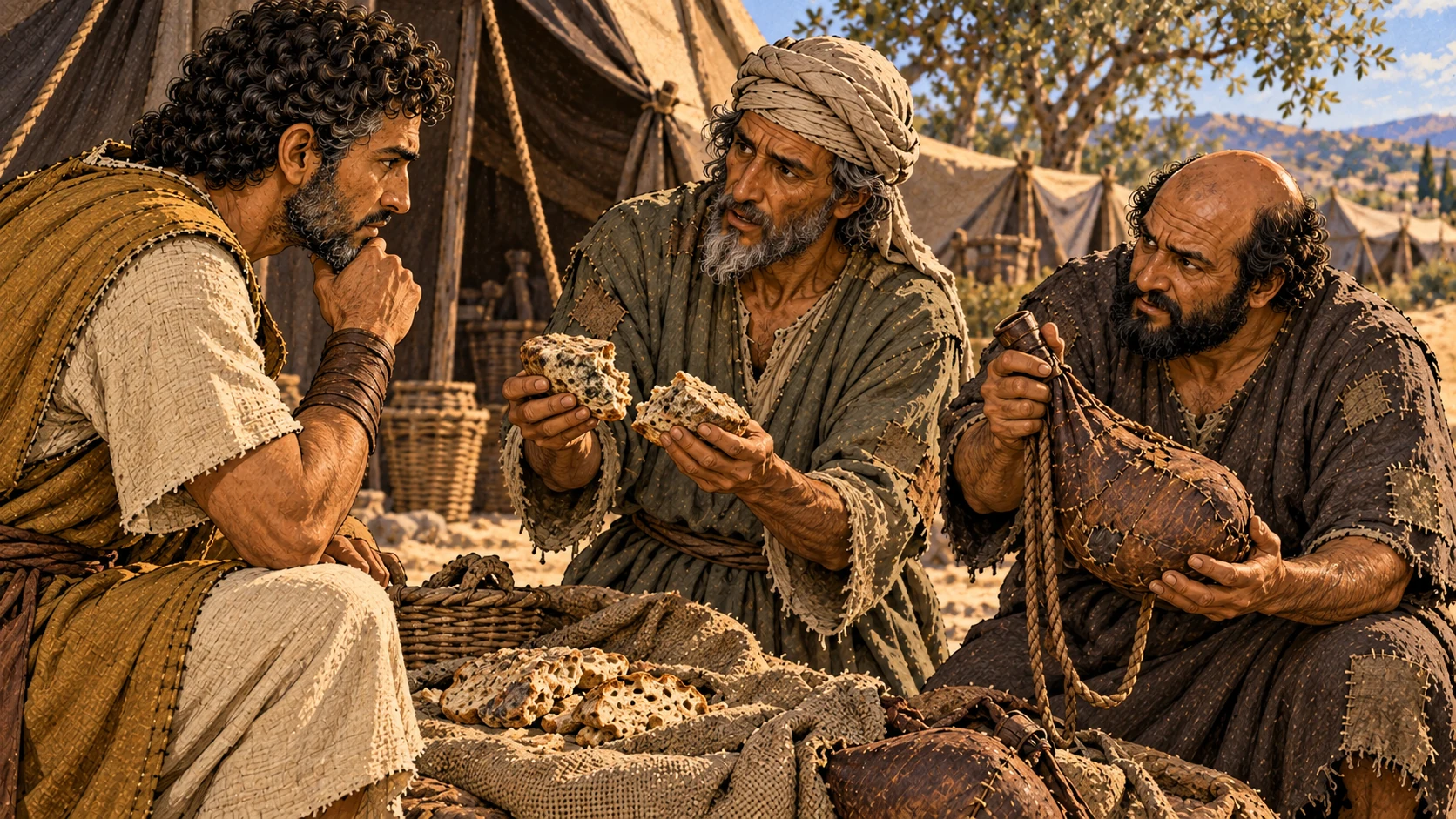 The bread and wineskins