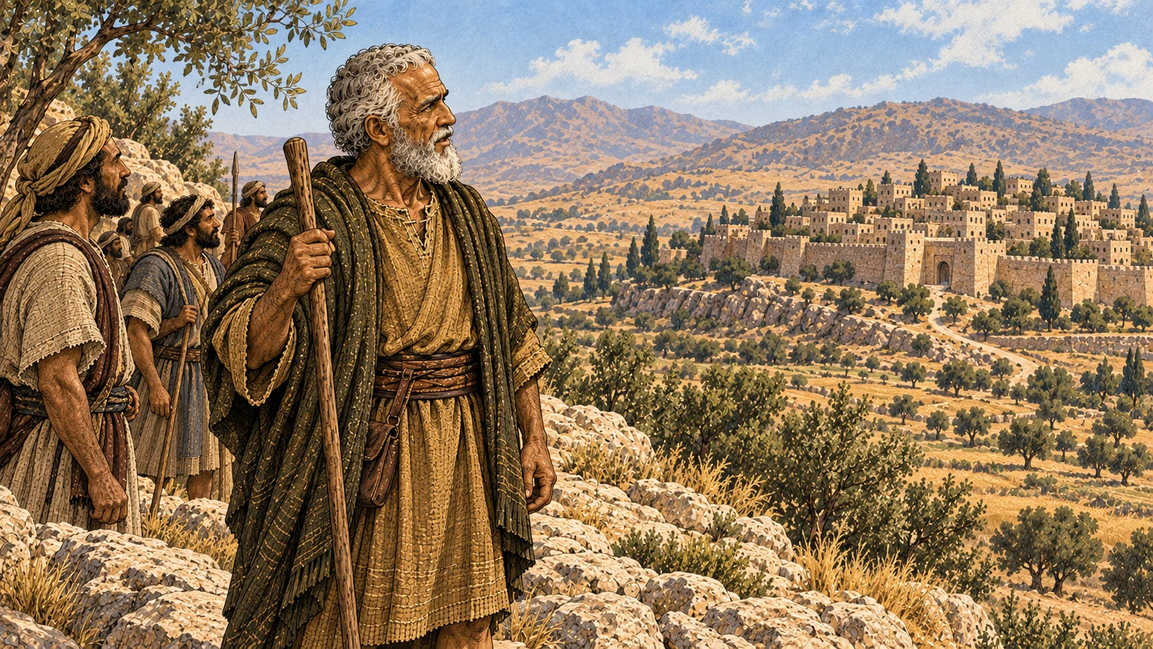 Caleb stands near Hebron.