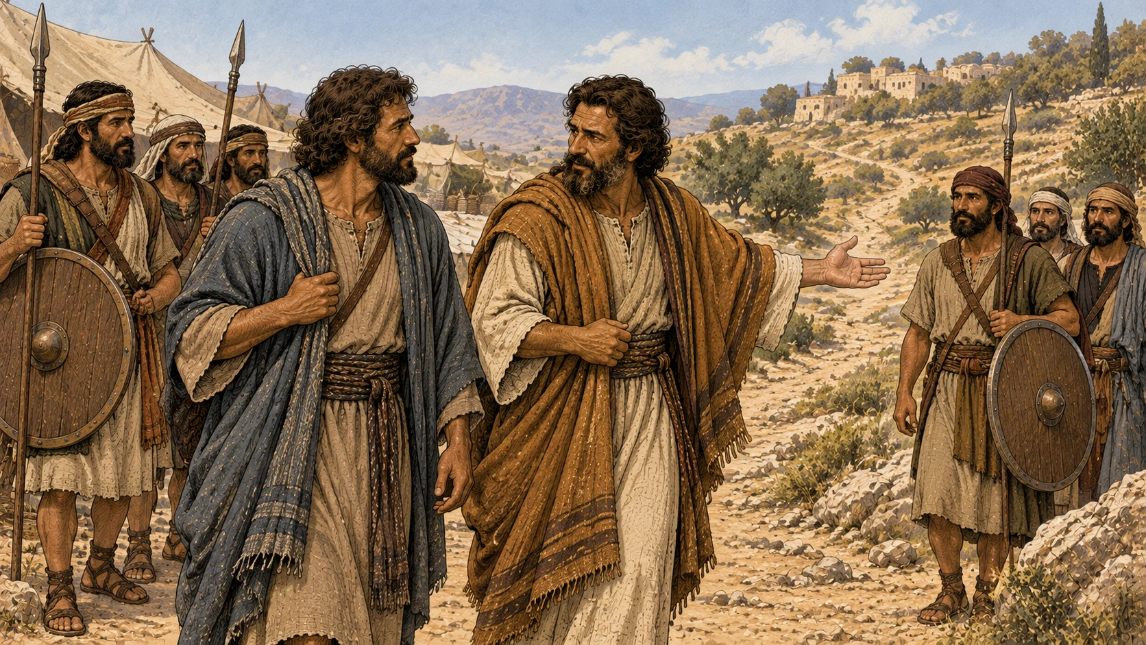 Representatives of Judah and Simeon agree to go together.