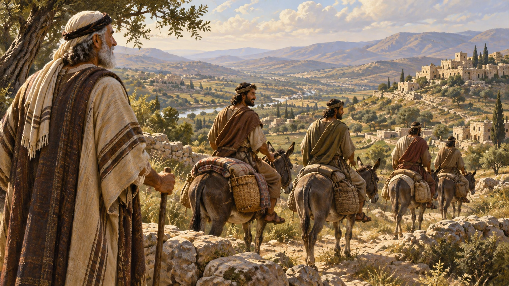 Jair watches his sons ride toward the towns entrusted to his household.