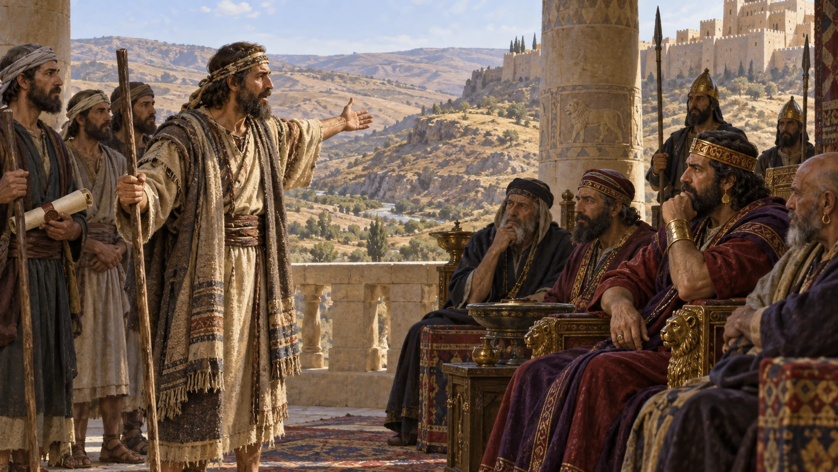 The messenger answers with Israel’s history east of the Jordan.