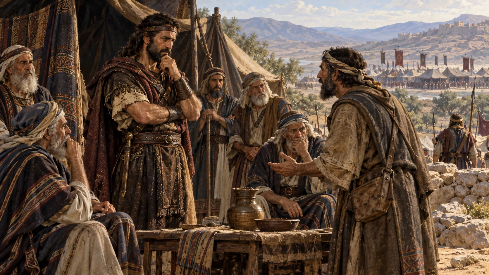 The messenger reports that the king of Ammon refuses Jephthah’s appeal.