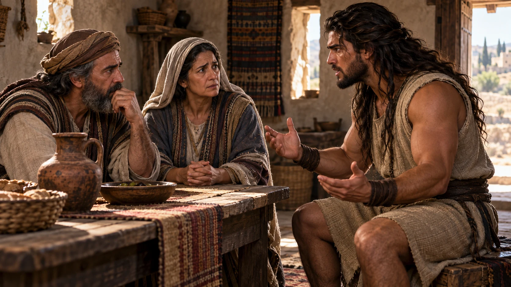 Samson tells his concerned parents that he wants the Philistine woman he saw at Timnah.
