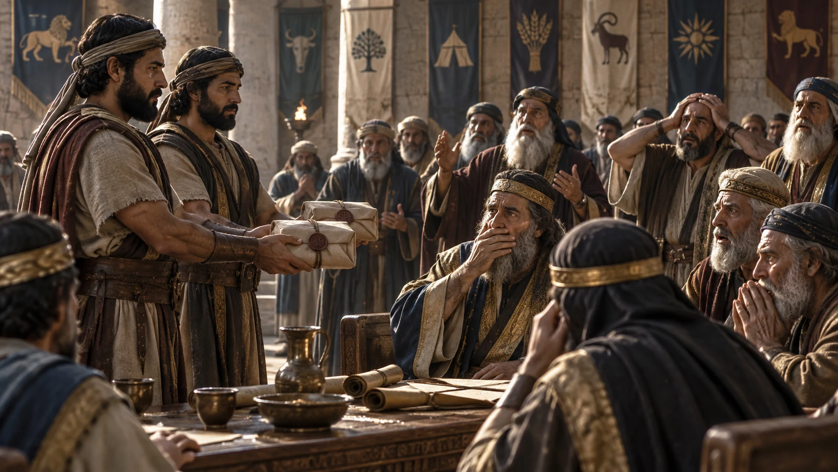 Messengers bring the sealed summons to Israel’s elders.