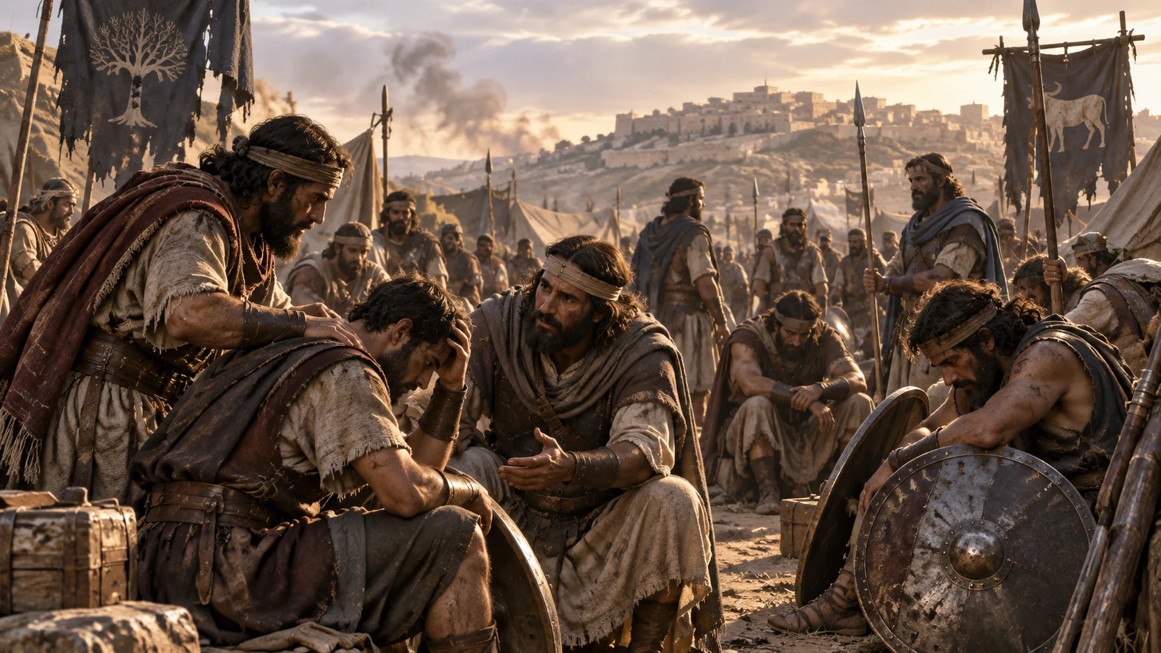 Weary Israelites regroup after two defeats.