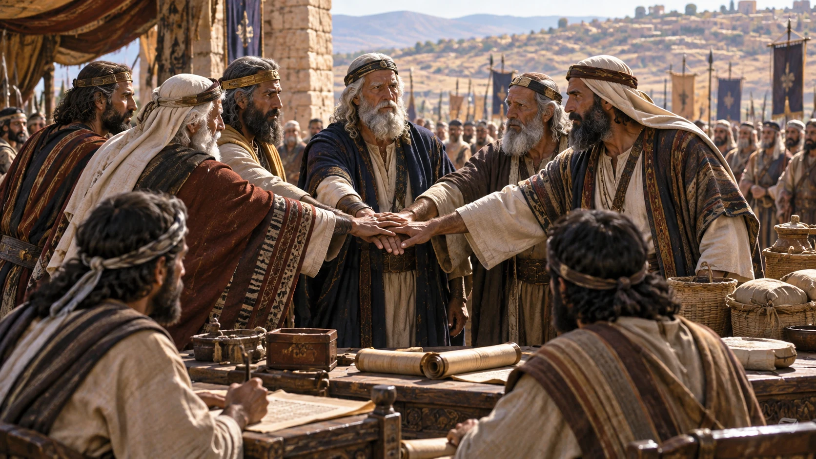 The elders agree on a united response.