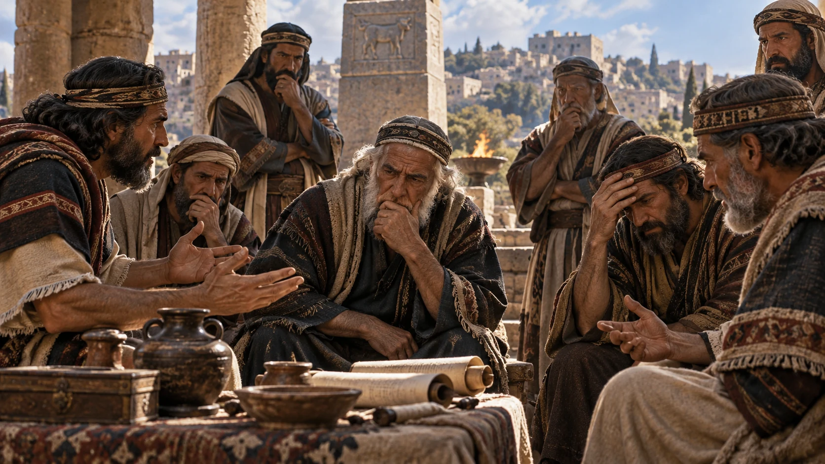 The elders ask how Benjamin can survive.