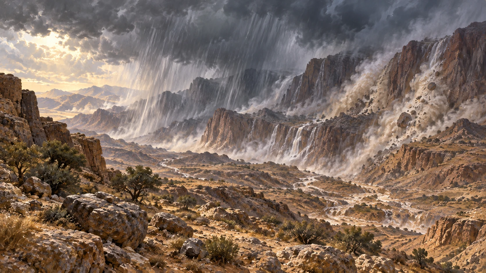 The mountains tremble