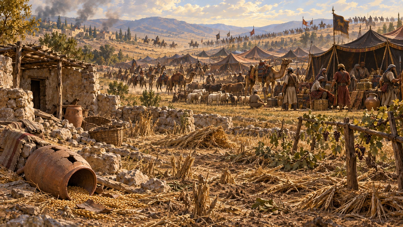 Raiders consumed the land