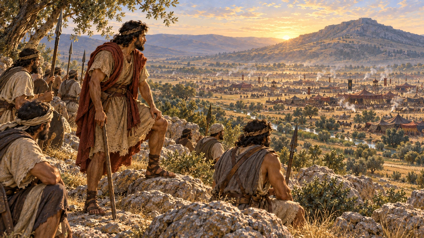 Israel camped above Midian