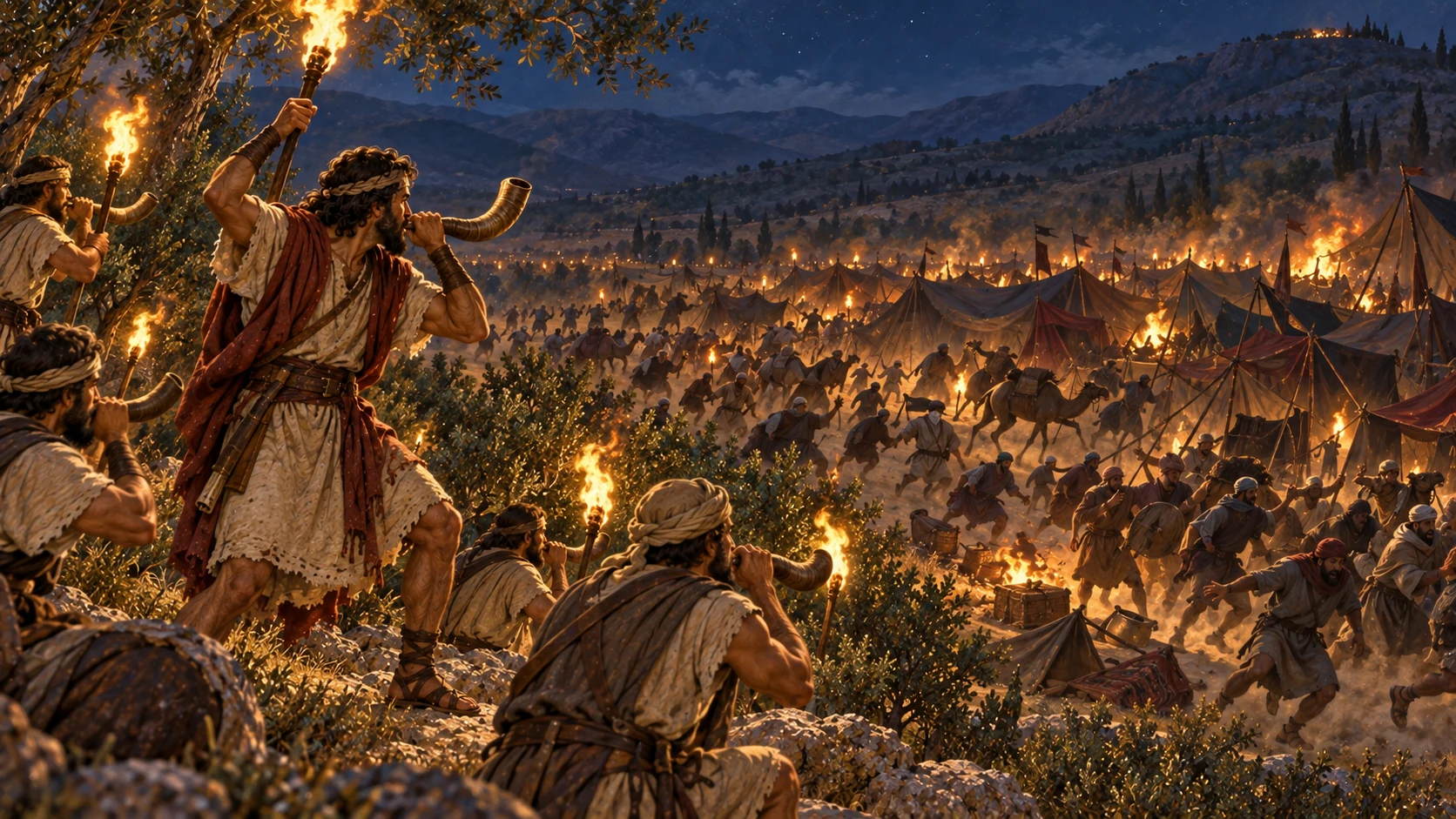 The camp fled in confusion