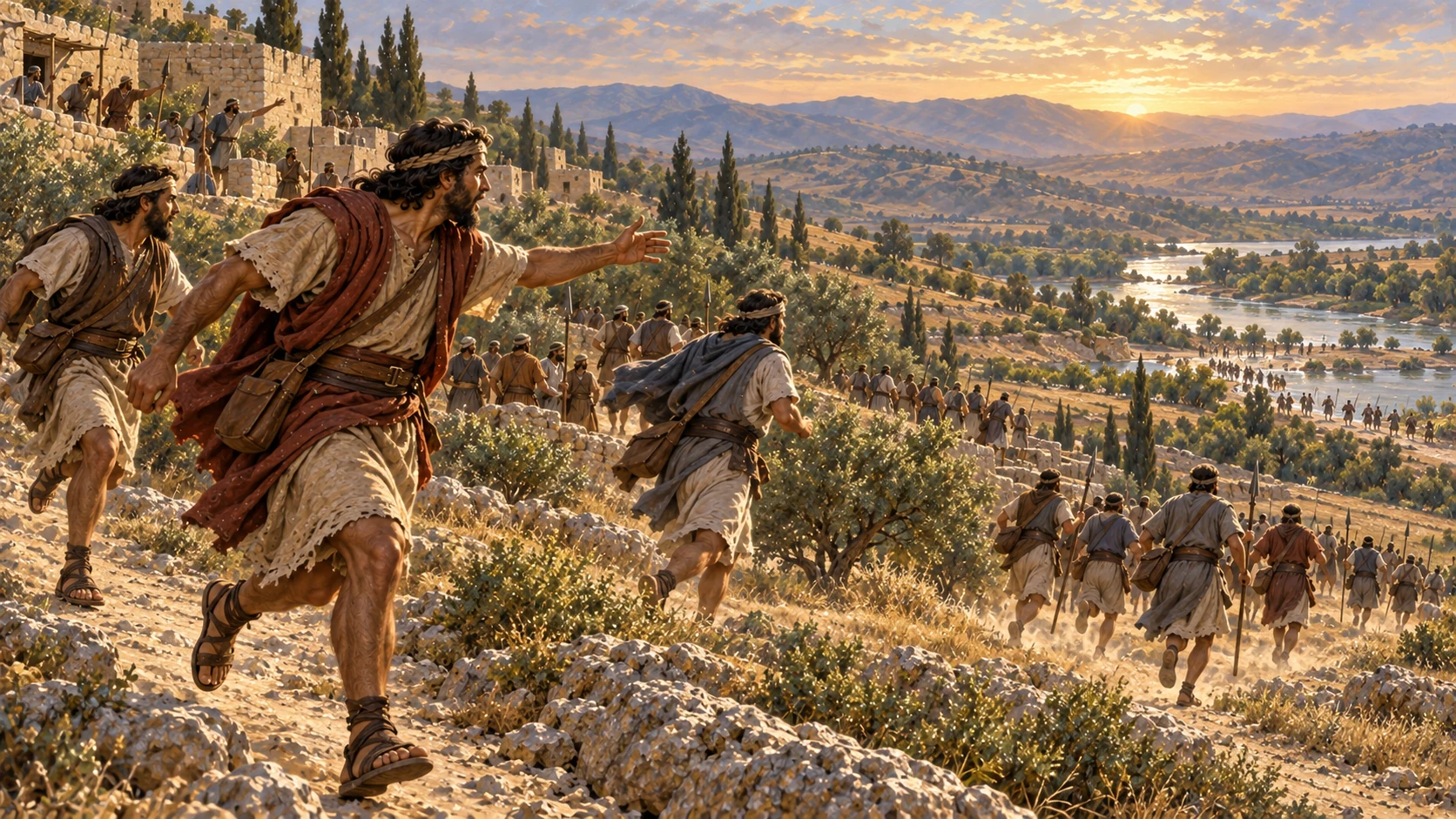 Israel pursued to the Jordan