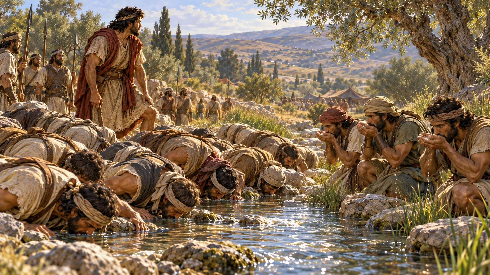 The men were tested at the water