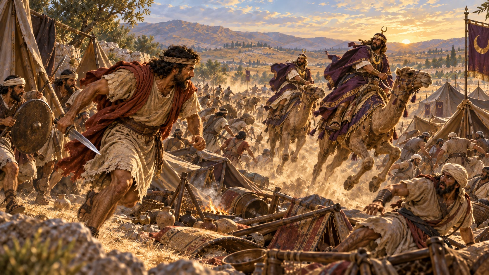 Gideon surprised the camp
