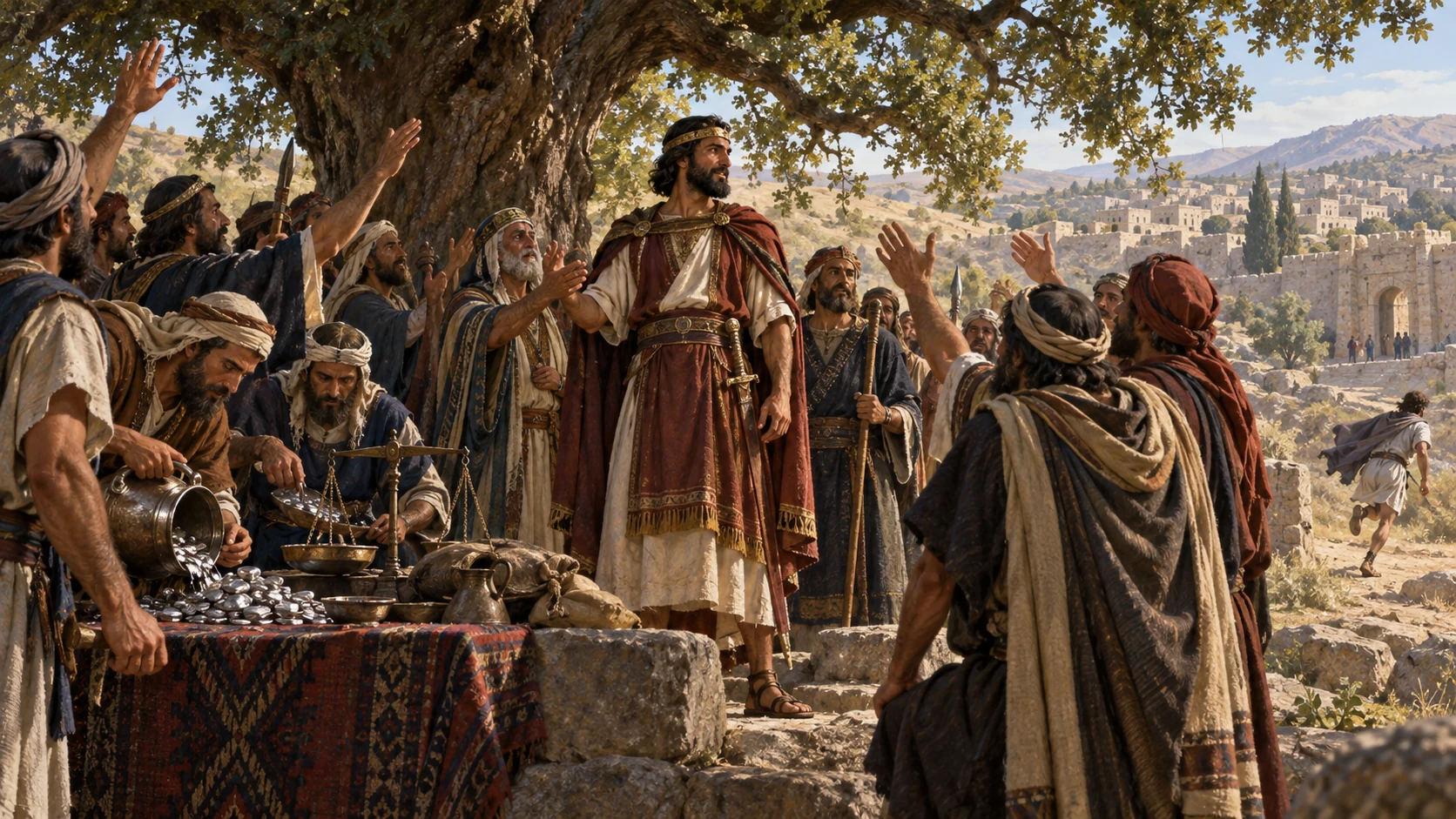 Abimelech is acclaimed beneath the great oak after conspiring with his mother’s clan.