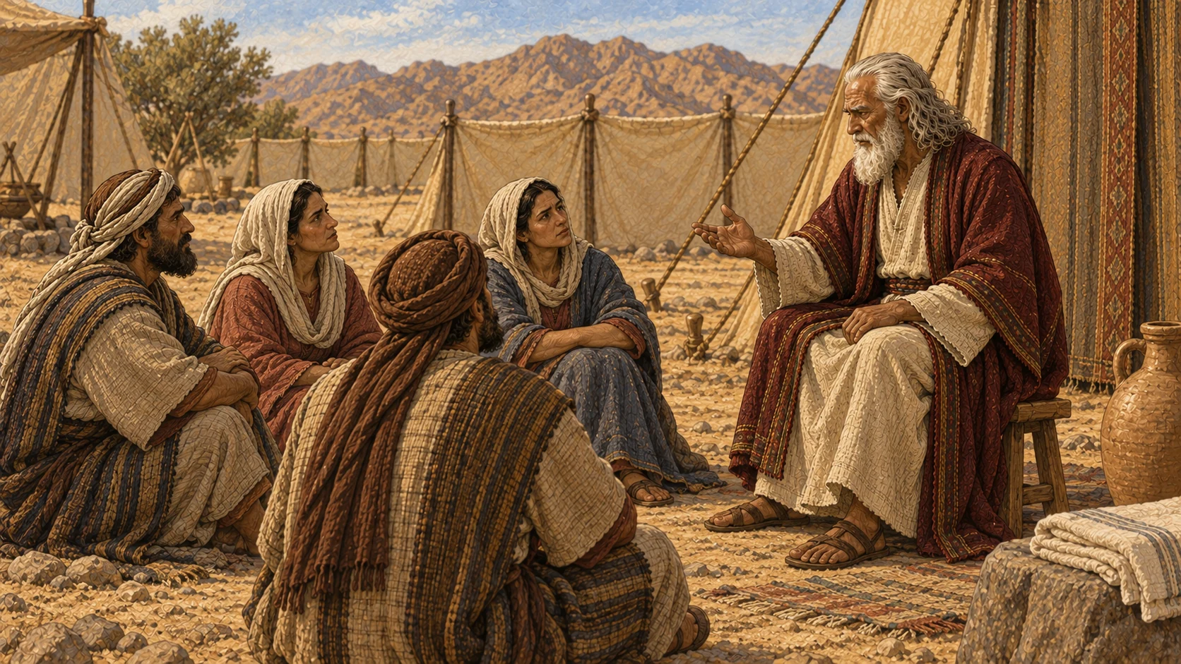 Moses concludes the instruction before adult men and women in the camp. The accompanying verses summarize the specific conditions addressed by the laws of this chapter.