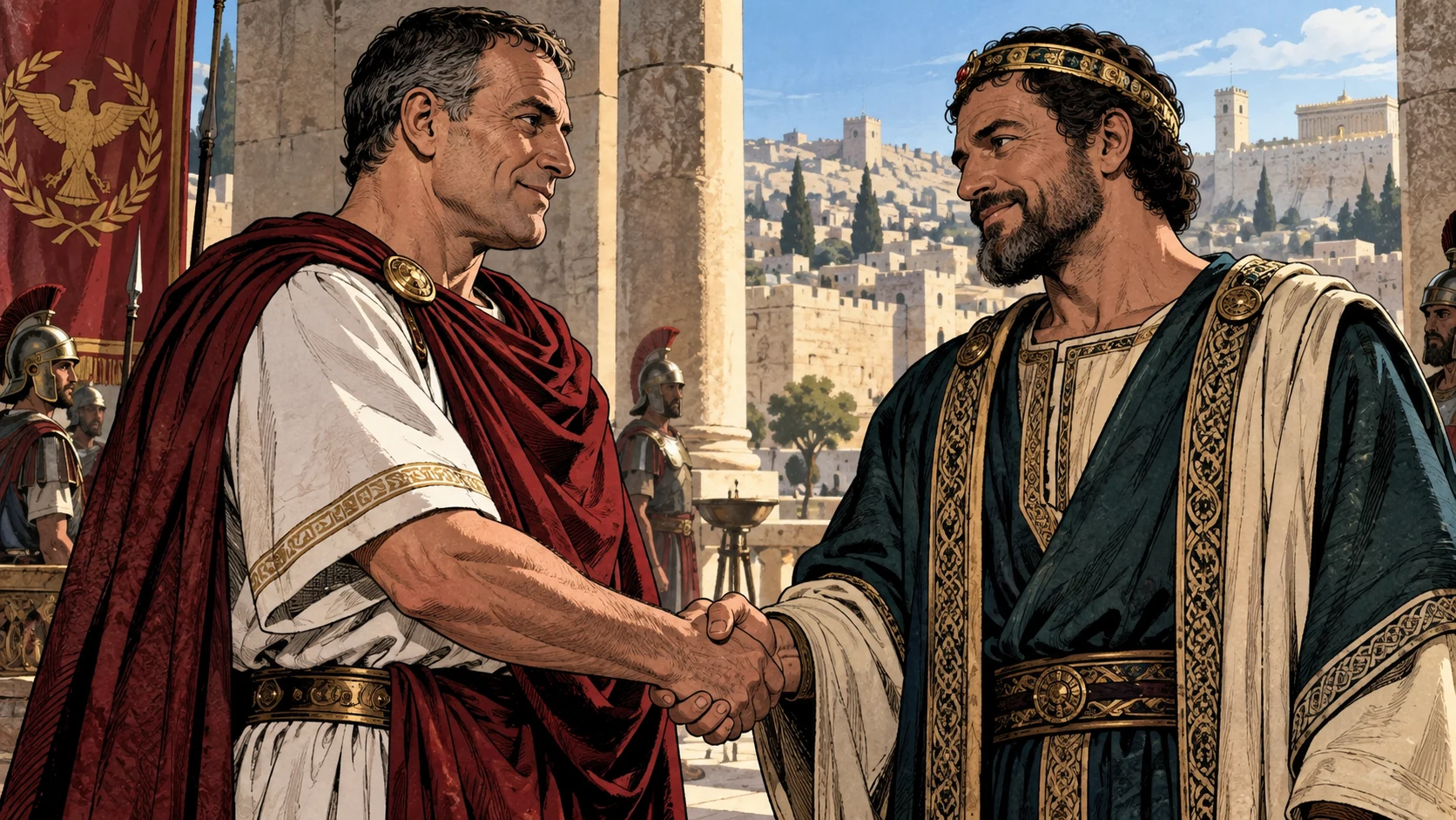 Herod and Pilate Become Friends.
