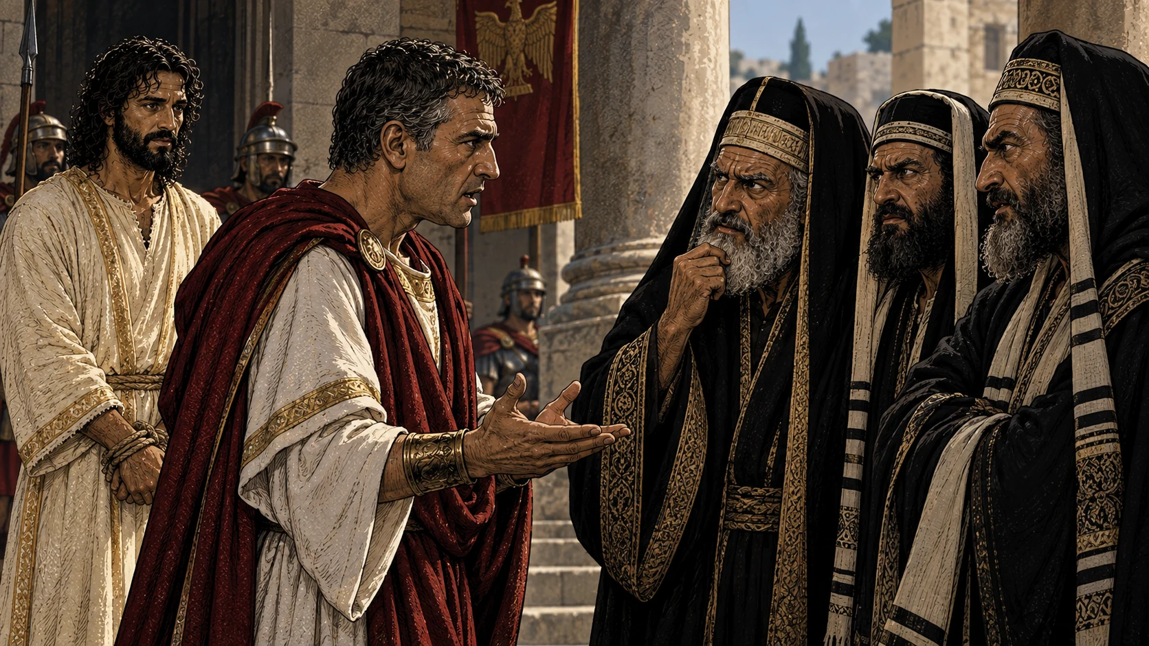 Pilate Questions Them a Third Time.