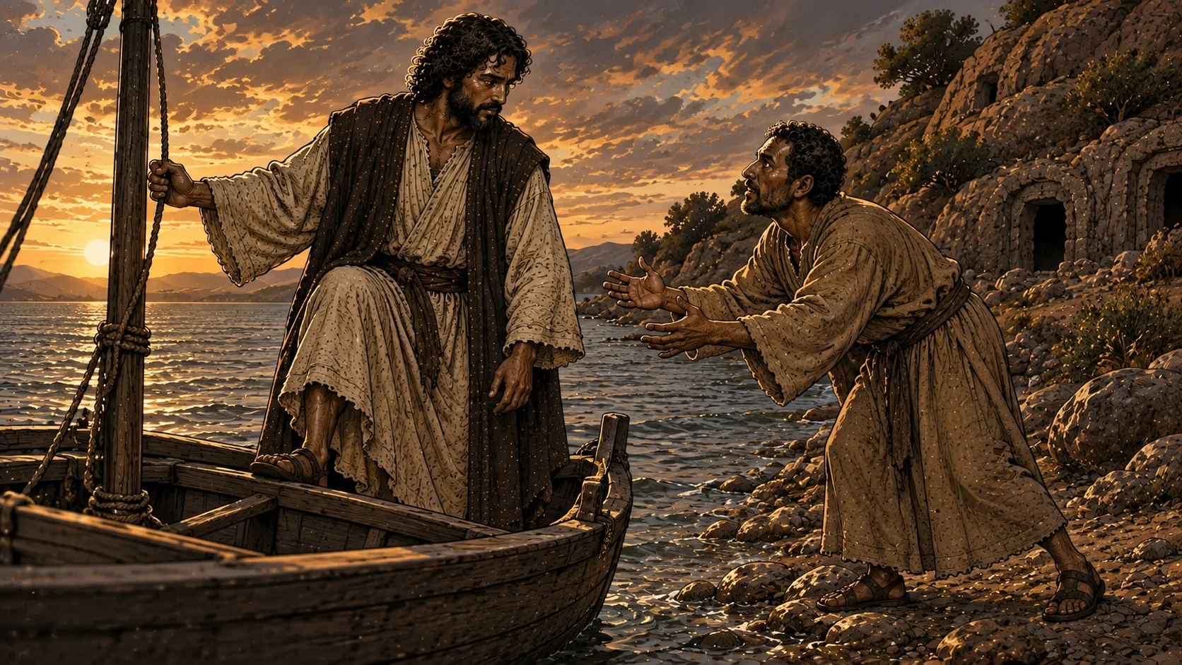 He Begs to Go with Jesus.