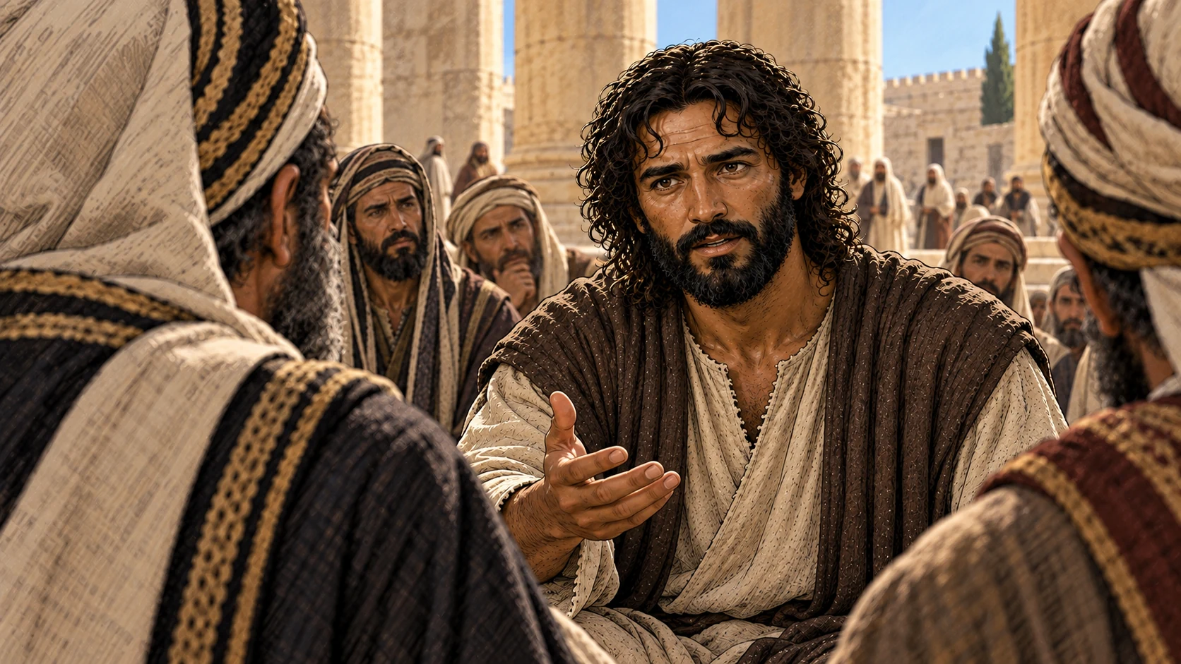 Jesus answers the leaders at the memorial example, pressing the implication of their own words.
