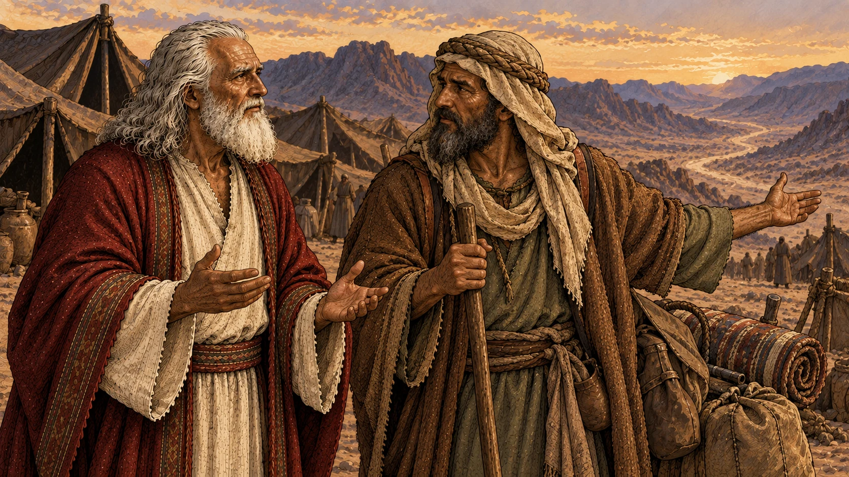 Moses invites Hobab